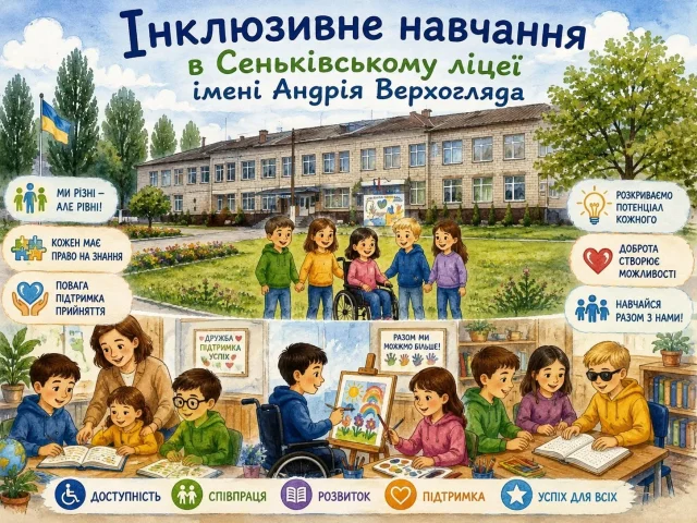 Інформаційний плакат про інклюзивне навчання